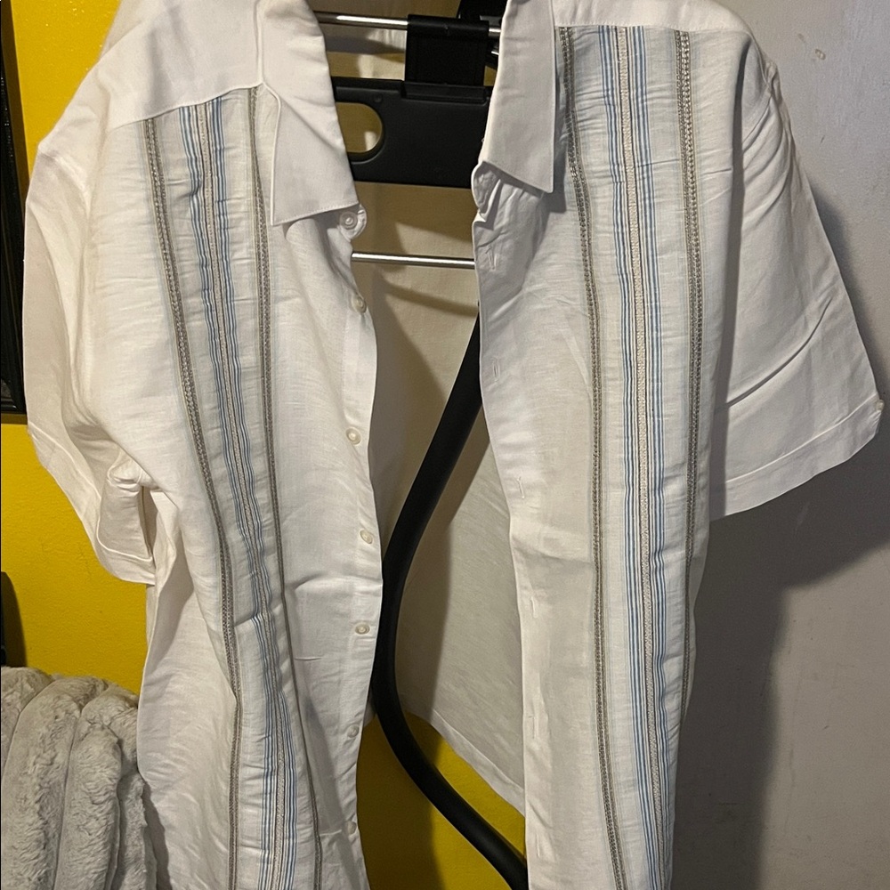 Cubavera Cream Short Sleeve Shirt